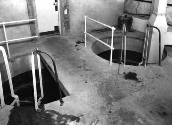 AT 3 Lower Level Fan Section - View towards AT8 - April 1958