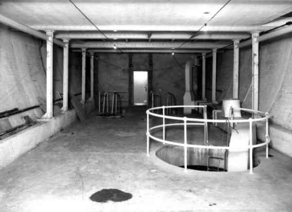 AT 3 Lower Level Fan Section - View towards AT8 from AT7 end - April 1958
