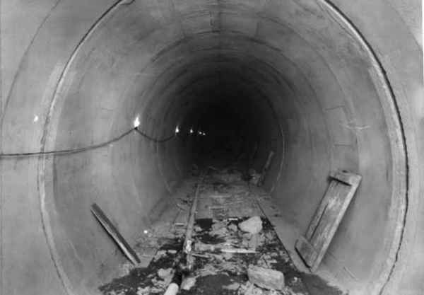 Concreted Cable tube between Tunnels 7 and 8 - 13 March 1956