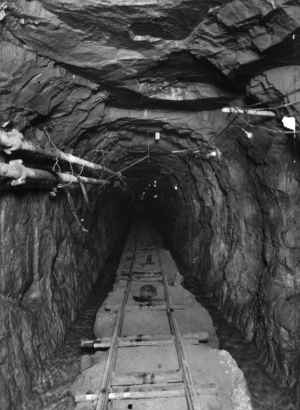 North Cable Tube view from spur junction to main site - 17 June 1955